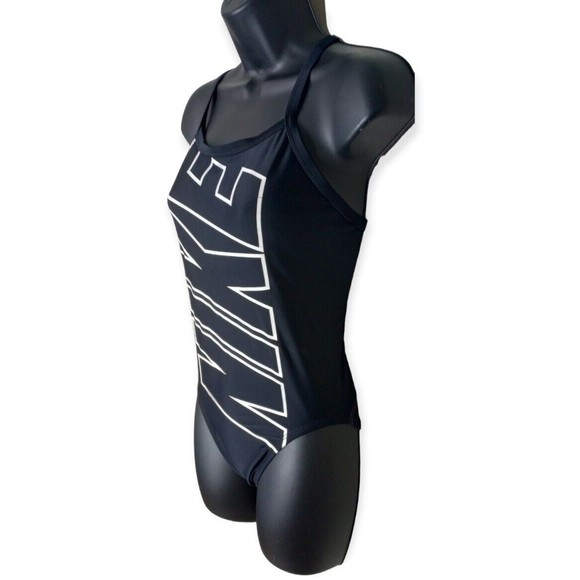 Nike Black and White Women's One Piece Swimsuit - Picture 2 of 14